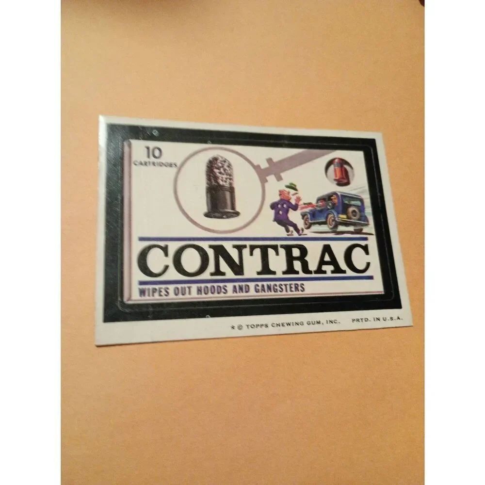 Vintage 1979 Topps Wacky Pack Rerun Series 1 Contrac Trading Card Sticker USA